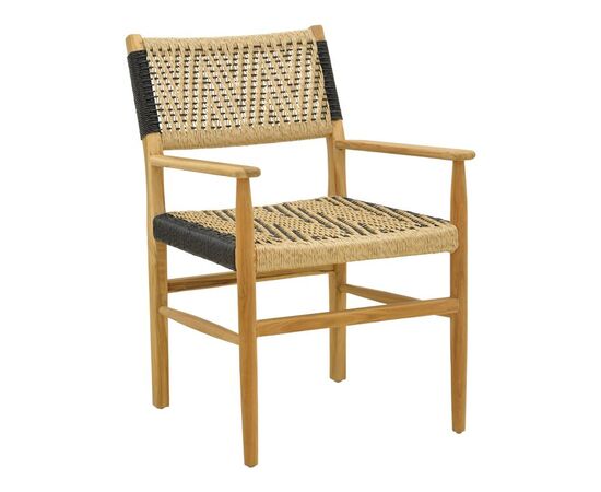 Πολυθρόνα Fermilo pakoworld σκελετός teak ξύλο με pe σχοινί σε φυσική-μαύρη απόχρωση 55x67x86εκ - ΚΑΡΕΚΛΕΣ - ΠΟΛΥΘΡΟΝΕΣ ΕΣ. στο Milonadakis.gr