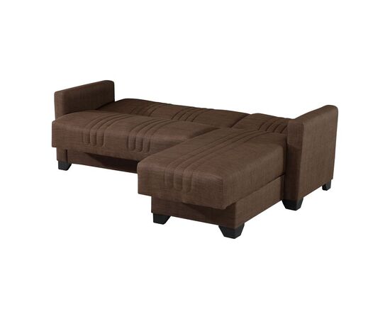 Γωνιακός καναπές-κρεβάτι αναστρέψιμος Stashio pakoworld ύφασμα καφε 202x143x84εκ - ΚΑΝΑΠΕΔΕΣ-ΣΑΛΟΝΙΑ στο Milonadakis.gr