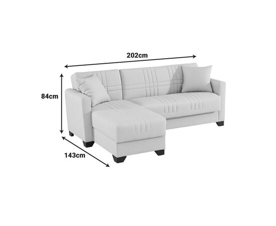 Γωνιακός καναπές-κρεβάτι αναστρέψιμος Stashio pakoworld ύφασμα καφε 202x143x84εκ - ΚΑΝΑΠΕΔΕΣ-ΣΑΛΟΝΙΑ στο Milonadakis.gr