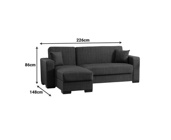 Γωνιακός καναπές-κρεβάτι αναστρέψιμος Dumma pakoworld ύφασμα κρεμ 226x148x86εκ - ΚΑΝΑΠΕΔΕΣ-ΣΑΛΟΝΙΑ στο Milonadakis.gr