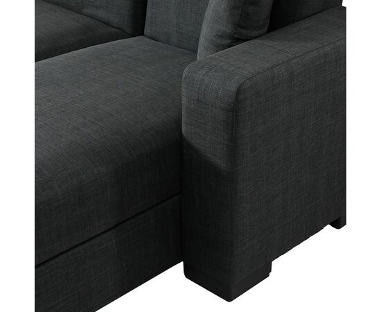 Γωνιακός καναπές-κρεβάτι αναστρέψιμος Dumma pakoworld ύφασμα ανθρακί 226x148x86εκ - ΚΑΝΑΠΕΔΕΣ-ΣΑΛΟΝΙΑ στο Milonadakis.gr