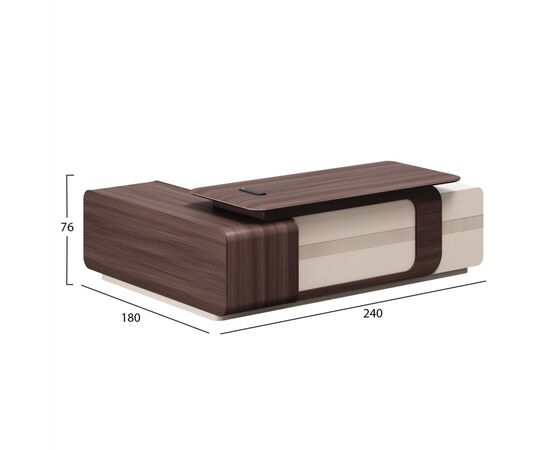 ΓΡΑΦΕΙΟ ΔΕΞΙΑ ΓΩΝΙΑ ΣΕΙΡΑ PRESIDENT HM2146R ΜΕΛΑΜΙΝΗ ΣΕ ΚΑΡΥΔΙ-ΜΠΕΖ 240x180x76Υεκ - ΓΡΑΦΕΙΑ στο Milonadakis.gr