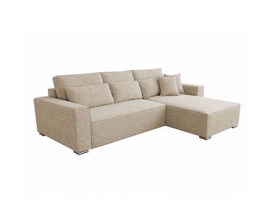 ΚΑΝΑΠΕΣ ΚΡΕΒΑΤΙ ΑΝΑΣΤΡΕΨΙΜH ΓΩΝΙΑ CORNERA HM3335.03 ΜΠΕΖ ΥΦΑΣΜΑ 269x155x89Yεκ - ΚΑΝΑΠΕΔΕΣ-ΣΑΛΟΝΙΑ στο Milonadakis.gr