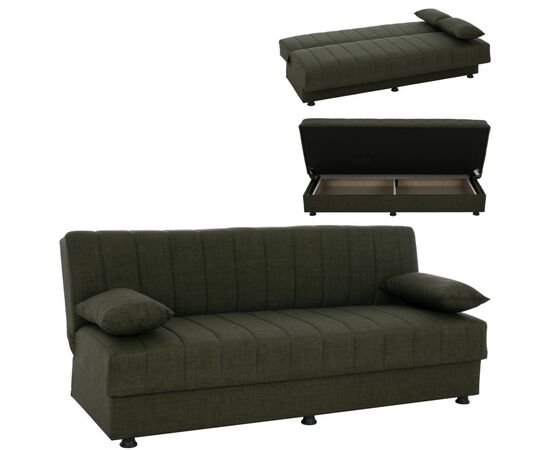 ΚΑΝΑΠΕΣ ΚΡΕΒΑΤΙ ANDRI ΤΡΙΘΕΣΙΟΣ DARK OLIVE HM3239.05 180x72x77 εκ. - ΚΑΝΑΠΕΔΕΣ-ΣΑΛΟΝΙΑ στο Milonadakis.gr