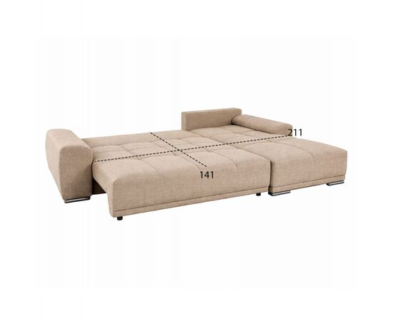 ΚΑΝΑΠΕΣ ΚΡΕΒΑΤΙ ΔΕΞΙΑ ΓΩΝΙΑ COMFYRA HM3336.03R ΜΠΕΖ ΥΦΑΣΜΑ 270x181x75Υεκ - ΚΑΝΑΠΕΔΕΣ-ΣΑΛΟΝΙΑ στο Milonadakis.gr