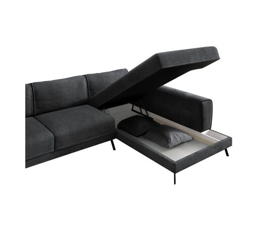 ΚΑΝΑΠΕΣ ΚΡΕΒΑΤΙ ΔΕΞΙΑ ΓΩΝΙΑ ZENORA HM3337.01R ΣΚΟΥΡΟ ΓΚΡΙ ΥΦΑΣΜΑ 304x212x80Υεκ - ΚΑΝΑΠΕΔΕΣ-ΣΑΛΟΝΙΑ στο Milonadakis.gr