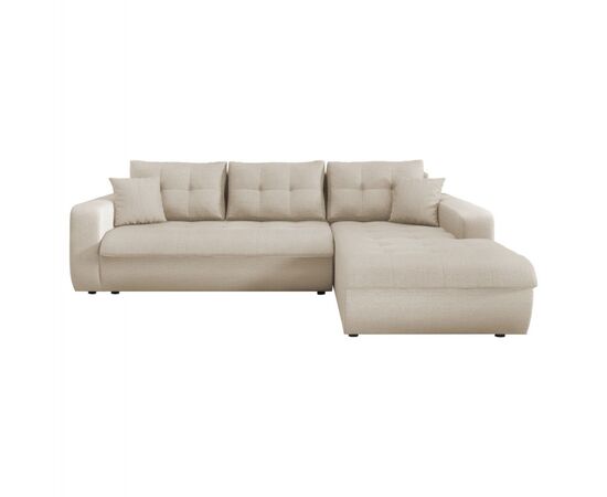 ΚΑΝΑΠΕΣ ΚΡΕΒΑΤΙ ΔΕΞΙΑ ΓΩΝΙΑ KANSO HM3338.03R ΜΠΕΖ ΥΦΑΣΜΑ 244x188x80Υεκ - ΚΑΝΑΠΕΔΕΣ-ΣΑΛΟΝΙΑ στο Milonadakis.gr