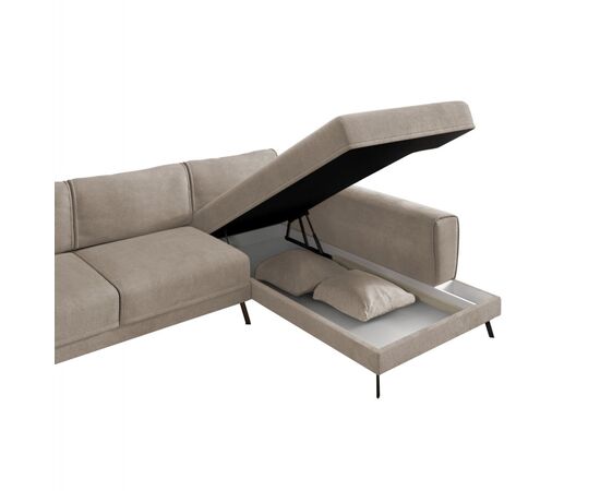 ΚΑΝΑΠΕΣ ΚΡΕΒΑΤΙ ΔΕΞΙΑ ΓΩΝΙΑ ZENORA HM3337.03R ΜΠΕΖ ΥΦΑΣΜΑ 304x212x80Υεκ - ΚΑΝΑΠΕΔΕΣ-ΣΑΛΟΝΙΑ στο Milonadakis.gr