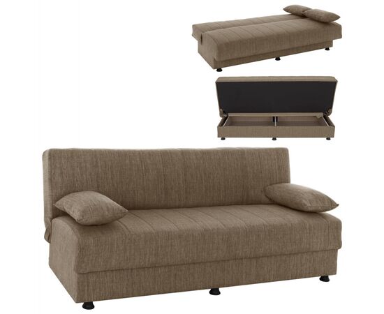 ΚΑΝΑΠΕΣ ΚΡΕΒΑΤΙ ANDRI ΤΡΙΘΕΣΙΟΣ ΚΑΦΕ HM3239.02 180x72x77Υ εκ. - ΚΑΝΑΠΕΔΕΣ-ΣΑΛΟΝΙΑ στο Milonadakis.gr