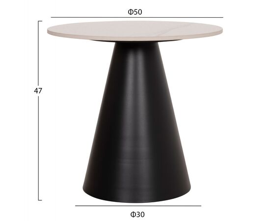 ΤΡΑΠΕΖΙΑ ΣΑΛΟΝΙΟΥ RIDGE(X) HM18307.02 SINTERED STONE TOPS--ΒΑΣΕΙΣ ΜΑΥΡΕΣ Φ50 & Φ70 - ΤΡΑΠΕΖΑΚΙΑ ΣΑΛΟΝΙΟΥ στο Milonadakis.gr