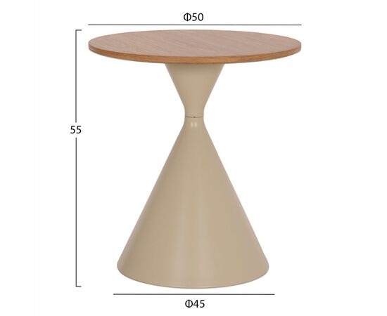 ΤΡΑΠΕΖΙΑ ΣΑΛΟΝΙΟΥ JENNEL(X) HM18308.04 ΜΕΤΑΛΛΟ ΣΑΜΠΑΝΙ--MDF ΣΕ ΦΥΣΙΚΟ Φ50εκ & Φ70εκ - ΤΡΑΠΕΖΑΚΙΑ ΣΑΛΟΝΙΟΥ στο Milonadakis.gr