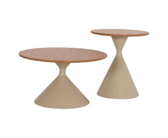 ΤΡΑΠΕΖΙΑ ΣΑΛΟΝΙΟΥ JENNEL(X) HM18308.04 ΜΕΤΑΛΛΟ ΣΑΜΠΑΝΙ--MDF ΣΕ ΦΥΣΙΚΟ Φ50εκ & Φ70εκ - ΤΡΑΠΕΖΑΚΙΑ ΣΑΛΟΝΙΟΥ στο Milonadakis.gr