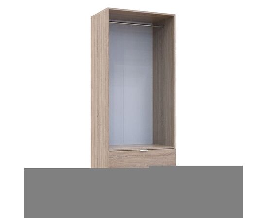 Ντουλάπα ρούχων Lila pakoworld δίφυλλη sonoma 77.5x49.5x203.5εκ - ΝΤΟΥΛΑΠΕΣ στο Milonadakis.gr