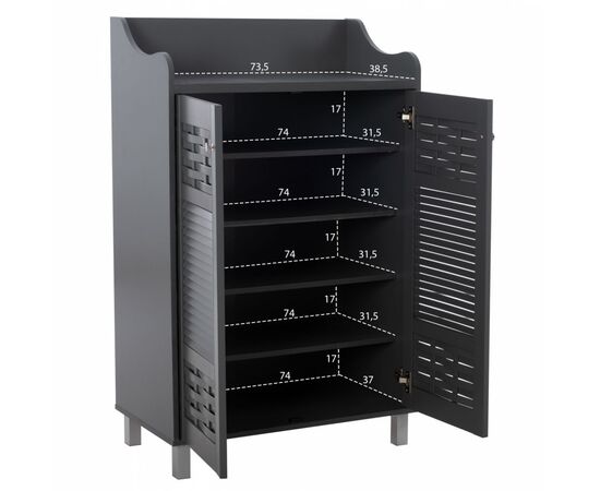 ΠΑΠΟΥΤΣΟΘΗΚΗ-ΝΤΟΥΛΑΠΙ KAILENA ΞΥΛΙΝΗ HM2230.10 ΓΚΡΙ 77x40x121,5 εκ. - ΝΤΟΥΛΑΠΙΑ - ΠΑΠΟΥΤΣΟΘΗΚΕΣ στο Milonadakis.gr