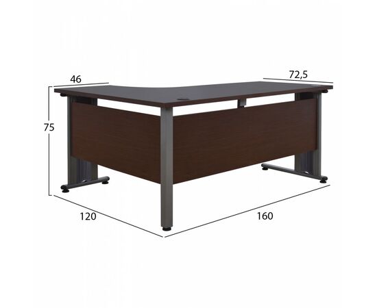 ΓΡΑΦΕΙΟ ΕΠΑΓΓΕΛΜΑΤΙΚΟ VALDEN HM2043.02R WENGE ΜΕ ΔΕΞΙΑ ΓΩΝΙΑ 160X120X75 - ΓΡΑΦΕΙΑ στο Milonadakis.gr