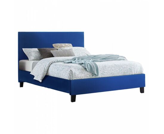 ΚΡΕΒΑΤΙ BECCA ΑΠΟ ΒΕΛΟΥΔΟ ΜΠΛΕ HM553.18 ΓΙΑ ΣΤΡΩΜΑ 150x200 εκ. - ΚΡΕΒΑΤΙΑ στο Milonadakis.gr