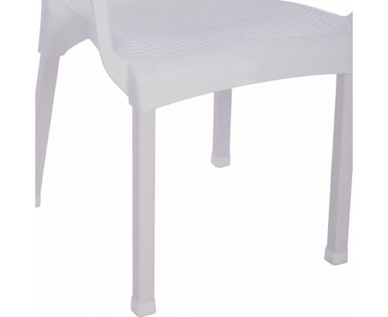 ΠΟΛΥΘΡΟΝΑ ΠΟΛΥΠΡΟΠΥΛΕΝΙΟΥ RATTAN ΠΟΔΙ ALU HM5591.01 ΧΡΩΜΑ ΛΕΥΚΟ 60x60x82 cm - ΚΑΡΕΚΛΕΣ - ΠΟΛΥΘΡΟΝΕΣ στο Milonadakis.gr