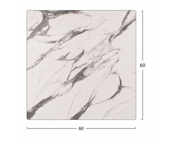 ΕΠΙΦΑΝΕΙΑ ΤΡΑΠΕΖΙΟΥ HPL HM5837.11 MARBLE WHITE-GREY 60x60 εκ. ΠΑΧΟΥΣ 12mm. - ΚΑΠΑΚΙΑ HPL στο Milonadakis.gr