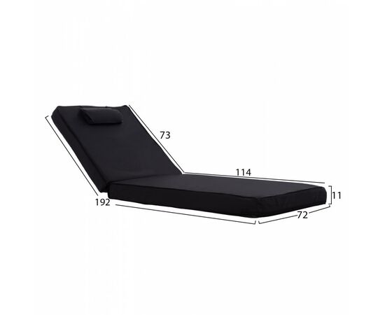 ΜΑΞΙΛΑΡΙ ΞΑΠΛΩΣΤΡΑΣ TEXTILENE 600gr/m2 2X1 SIFNOΜΑΥΡΟ HM11237.05T 194x70x11 εκ. - ΜΑΞΙΛΑΡΙΑ στο Milonadakis.gr