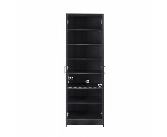 ΠΑΠΟΥΤΣΟΘΗΚΗ ΞΥΛΙΝΗ DAYANNA ΜΕ 6 ΡΑΦΙΑ 60X43X180.5εκ. ZEBRANO HM2379.01 - ΝΤΟΥΛΑΠΙΑ - ΠΑΠΟΥΤΣΟΘΗΚΕΣ στο Milonadakis.gr