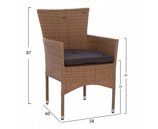 ΣΕΤ ΤΡΑΠΕΖΑΡΙΑΣ 5ΤΜΧ ΤΡΑΠ. 150Χ90 & ΠΟΛΥΘΡΟΝΕΣ WICKER RATTAN ΜΠΕΖ ΚΑΦΕ HM11714.02 - ΣΕΤ ΤΡΑΠΕΖΑΡΙΕΣ στο Milonadakis.gr