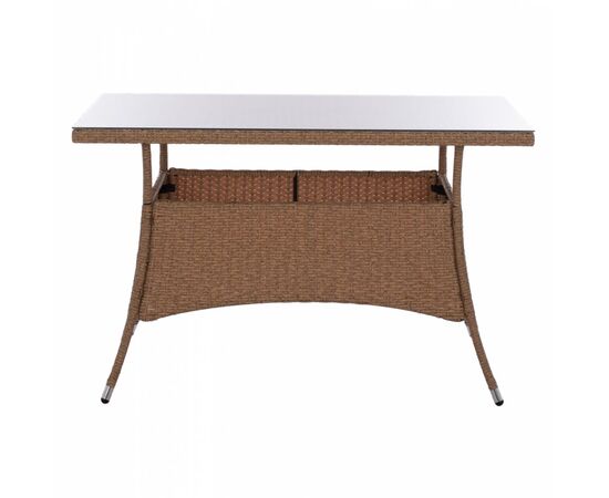 ΤΡΑΠΕΖΙ ΜΕΤΑΛΛΙΚΟ MILITARY RATTAN ΜΠΕΖ ΚΑΦΕ HM5141.32 120x70x75Υ εκ. - ΤΡΑΠΕΖΙΑ ΕΞ. ΧΩΡΟΥ στο Milonadakis.gr