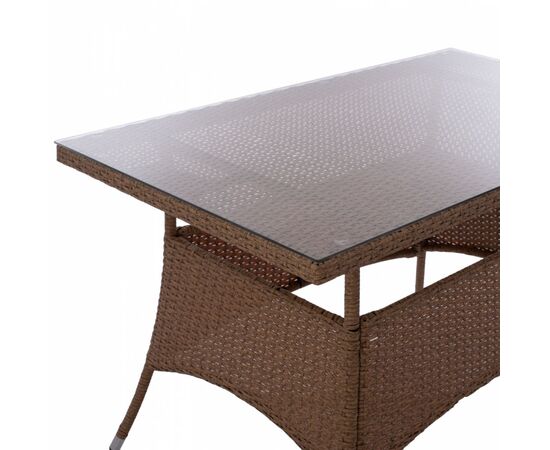ΤΡΑΠΕΖΙ ΜΕΤΑΛΛΙΚΟ MILITARY RATTAN ΜΠΕΖ ΚΑΦΕ HM5141.32 120x70x75Υ εκ. - ΤΡΑΠΕΖΙΑ ΕΞ. ΧΩΡΟΥ στο Milonadakis.gr