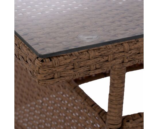 ΤΡΑΠΕΖΙ ΜΕΤΑΛΛΙΚΟ MILITARY RATTAN ΜΠΕΖ ΚΑΦΕ HM5141.32 120x70x75Υ εκ. - ΤΡΑΠΕΖΙΑ ΕΞ. ΧΩΡΟΥ στο Milonadakis.gr