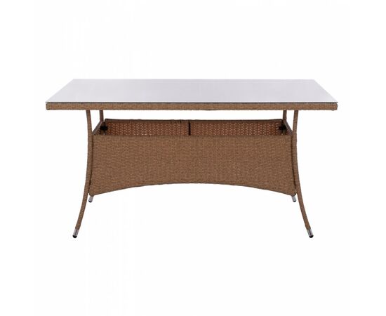 ΤΡΑΠΕΖΙ ΜΕΤΑΛΛΙΚΟ MINSK RATTAN ΜΠΕΖ ΚΑΦΕ HM5507.02 150x90x75 εκ. - ΤΡΑΠΕΖΙΑ ΕΞ. ΧΩΡΟΥ στο Milonadakis.gr