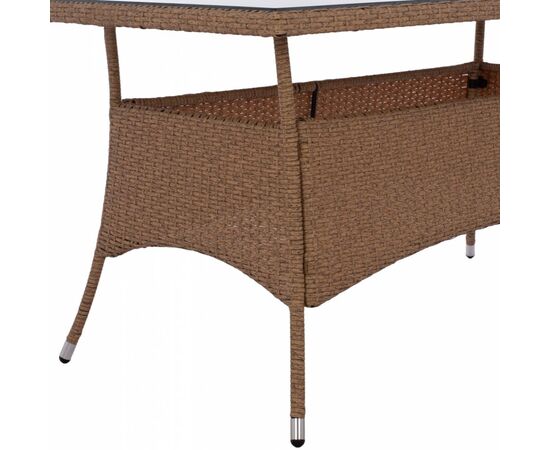 ΤΡΑΠΕΖΙ ΜΕΤΑΛΛΙΚΟ MINSK RATTAN ΜΠΕΖ ΚΑΦΕ HM5507.02 150x90x75 εκ. - ΤΡΑΠΕΖΙΑ ΕΞ. ΧΩΡΟΥ στο Milonadakis.gr