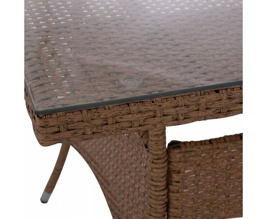 ΤΡΑΠΕΖΙ ΜΕΤΑΛΛΙΚΟ MINSK RATTAN ΜΠΕΖ ΚΑΦΕ HM5507.02 150x90x75 εκ. - ΤΡΑΠΕΖΙΑ ΕΞ. ΧΩΡΟΥ στο Milonadakis.gr