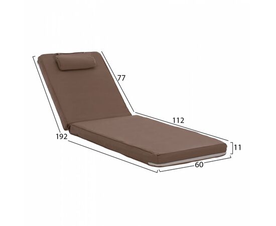 ΜΑΞΙΛΑΡΙ ΞΑΠΛΩΣΤΡΑΣ TEXTILENE 600gr/m2 2X1 SIFNOS ΜΟΚΑ HM11237.04T 194x70x11εκ. - ΜΑΞΙΛΑΡΙΑ στο Milonadakis.gr