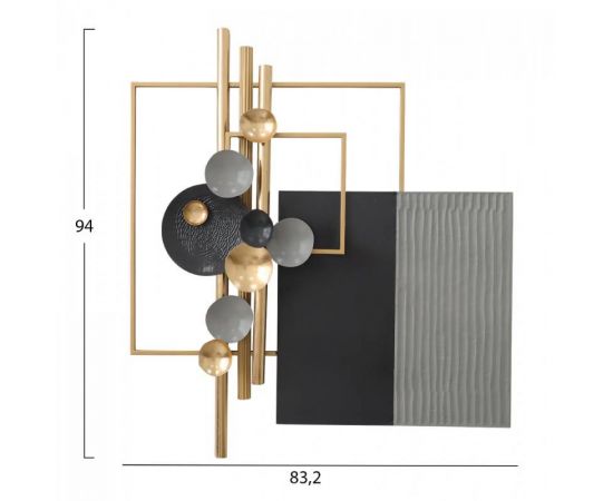 ΔΙΑΚΟΣΜΗΤΙΚΟ ΤΟΙΧΟΥ ΜΕΤΑΛΛΙΚΟ HM7556 83.2x94.0x10.2 - ΔΙΑΚΟΣΜΗΤΙΚΑ ΤΟΙΧΟΥ στο Milonadakis.gr