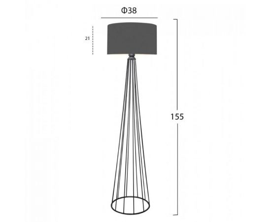 ΦΩΤΙΣΤΙΚΟ ΔΑΠΕΔΟΥ ΜΕΤΑΛΛΙΚΟ ΓΚΡΙ HM7581.01 Φ38x155 εκ. - ΦΩΤΙΣΤΙΚΑ ΔΑΠΕΔΟΥ στο Milonadakis.gr
