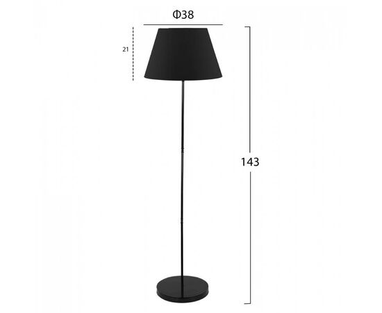 ΦΩΤΙΣΤΙΚΟ ΔΑΠΕΔΟΥ ΜΕΤΑΛΛΙΚΟ ΜΑΥΡΟ HM7610.02 Φ38x143 εκ. - ΦΩΤΙΣΤΙΚΑ ΔΑΠΕΔΟΥ στο Milonadakis.gr