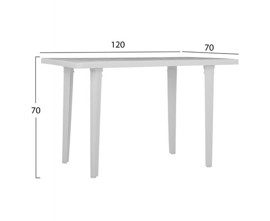 ΤΡΑΠΕΖΙ ΠΛΑΣΤΙΚΟ 70X120X70εκ. ΛΕΥΚΟ 303002034 - ΤΡΑΠΕΖΙΑ ΕΞ. ΧΩΡΟΥ στο Milonadakis.gr