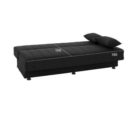 ΚΑΝΑΠΕΣ ΚΡΕΒΑΤΙ ANDRI ΤΡΙΘΕΣΙΟΣ ΜΑΥΡΟΣ HM3239.01 180x72x77 εκ. - ΚΑΝΑΠΕΔΕΣ-ΣΑΛΟΝΙΑ στο Milonadakis.gr