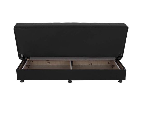 ΚΑΝΑΠΕΣ ΚΡΕΒΑΤΙ ANDRI ΤΡΙΘΕΣΙΟΣ ΜΑΥΡΟΣ HM3239.01 180x72x77 εκ. - ΚΑΝΑΠΕΔΕΣ-ΣΑΛΟΝΙΑ στο Milonadakis.gr