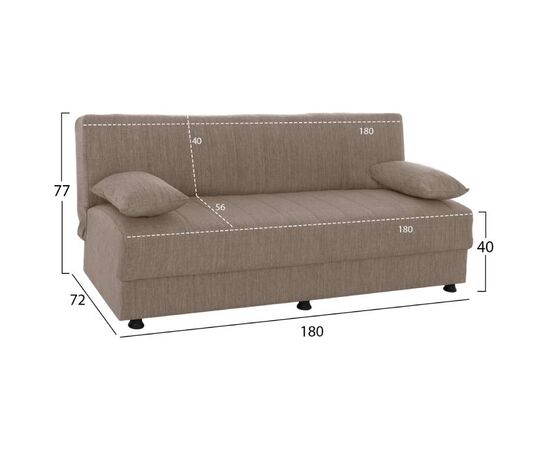 ΚΑΝΑΠΕΣ ΚΡΕΒΑΤΙ ANDRI ΤΡΙΘΕΣΙΟΣ ΜΠΕΖ HM3239.04 180x72x77Υ εκ. - ΚΑΝΑΠΕΔΕΣ-ΣΑΛΟΝΙΑ στο Milonadakis.gr