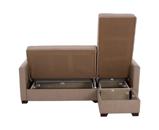 ΚΑΝΑΠΕΣ ΚΡΕΒΑΤΙ GHUFRAN ΓΩΝΙΑ ΑΝΑΣΤΡΕΨΙΜΗ ΜΠΕΖ HM3244.04 200x133x77Yεκ. - ΚΑΝΑΠΕΔΕΣ-ΣΑΛΟΝΙΑ στο Milonadakis.gr