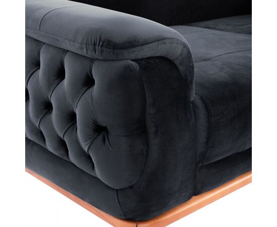 ΚΑΝΑΠΕΣ ΚΡΕΒΑΤΙ BENNINGTON 2ΘΕΣΙΟΣ ΜΑΥΡΟΣ HM3250.01 180x95x80 εκ. - ΚΑΝΑΠΕΔΕΣ-ΣΑΛΟΝΙΑ στο Milonadakis.gr
