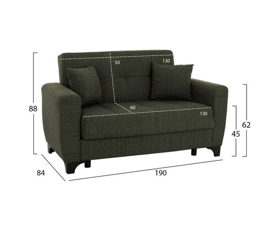 ΚΑΝΑΠΕΣ ΚΡΕΒΑΤΙ HEMA ΔΙΘΕΣΙΟΣ ΨΗΛΗ ΠΛΑΤΗ DARK OLIVE HM3243.05 160x84x88 εκ. - ΚΑΝΑΠΕΔΕΣ-ΣΑΛΟΝΙΑ στο Milonadakis.gr