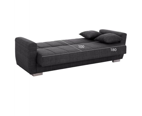 ΚΑΝΑΠΕΣ ΚΡΕΒΑΤΙ POLYA ΤΡΙΘΕΣΙΟΣ HM3240.03 ΓΚΡΙ 215x80x77Υ εκ. - ΚΑΝΑΠΕΔΕΣ-ΣΑΛΟΝΙΑ στο Milonadakis.gr