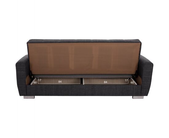ΚΑΝΑΠΕΣ ΚΡΕΒΑΤΙ POLYA ΤΡΙΘΕΣΙΟΣ HM3240.03 ΓΚΡΙ 215x80x77Υ εκ. - ΚΑΝΑΠΕΔΕΣ-ΣΑΛΟΝΙΑ στο Milonadakis.gr