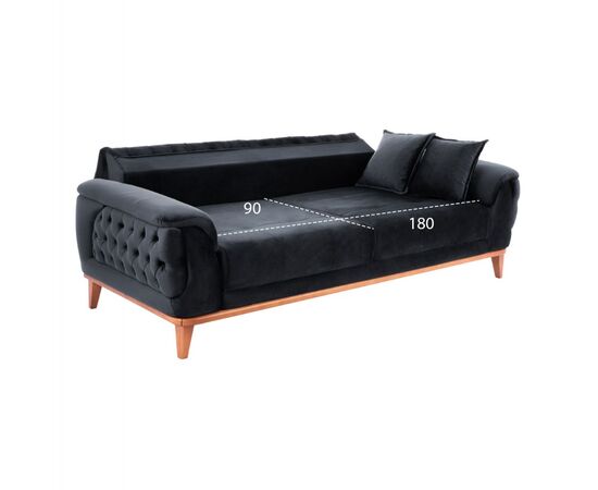 ΚΑΝΑΠΕΣ ΚΡΕΒΑΤΙ BENNINGTON ΤΡΙΘΕΣΙΟΣ ΜΑΥΡΟΣ HM3249.01 240x95x80 εκ. - ΚΑΝΑΠΕΔΕΣ-ΣΑΛΟΝΙΑ στο Milonadakis.gr