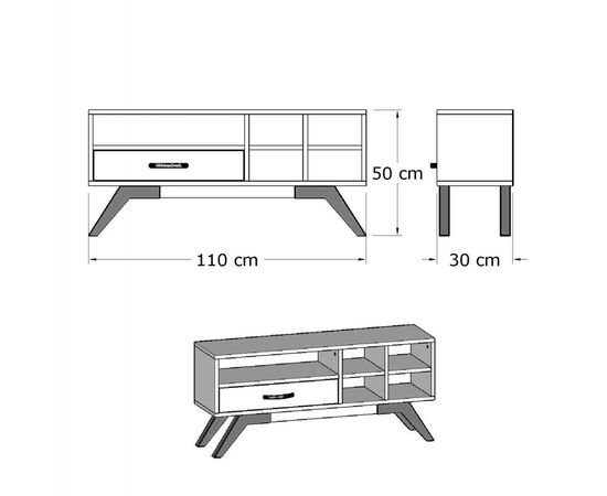 ΕΠΙΠΛΟ ΤΗΛΕΟΡΑΣΗΣ CRONOS ΚΑΡΥΔΙ ΛΕΥΚΟ HM9314 110x30x50Y εκ. - ΕΠΙΠΛΑ ΤΗΛΕΟΡΑΣΗΣ στο Milonadakis.gr