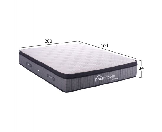 ΣΤΡΩΜΑ DREAMTOPIA, σειρά ULTIMATE HM661.160 ΜΕ ΑΝΩΣΤΡΩΜΑ 160X200x34Yεκ. - POCKET SPRING ΜΕ MEMORY FOAM στο Milonadakis.gr