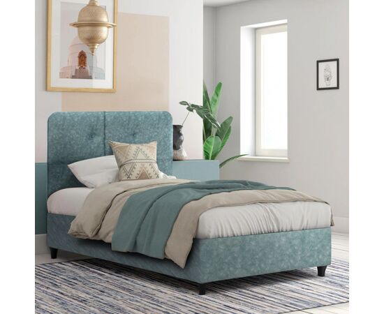 ΚΡΕΒΑΤΙ DOLORES LIGHT GREEN HM648.27 ΓΙΑ ΣΤΡΩΜΑ 120x200 εκ. - ΚΡΕΒΑΤΙΑ στο Milonadakis.gr