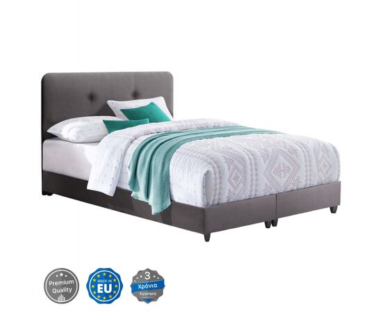 ΚΡΕΒΑΤΙ DOLORES ΑΠΟ ΓΚΡΙ ΒΕΛΟΥΔΟ HM637.10 ΓΙΑ ΣΤΡΩΜΑ 150x200 εκ. - ΚΡΕΒΑΤΙΑ στο Milonadakis.gr