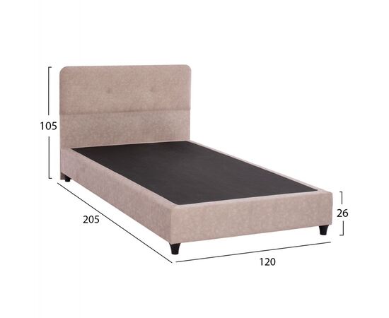 ΚΡΕΒΑΤΙ HM648.22 DOLORES, ΜΠΕΖ ΥΦΑΣΜΑ τ.NUBUCK, 120x200 εκ. - ΚΡΕΒΑΤΙΑ στο Milonadakis.gr
